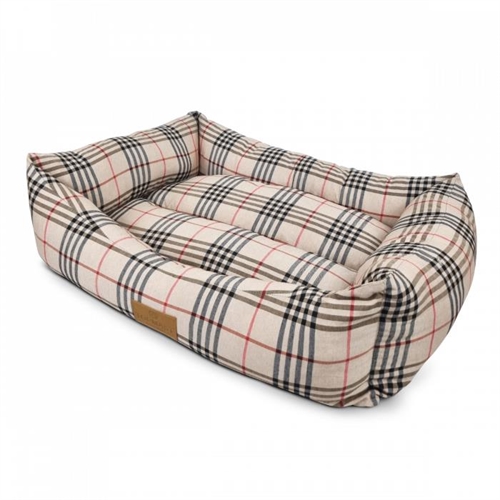 Topmast Hundeseng - Tartan Beige 110x80 cm