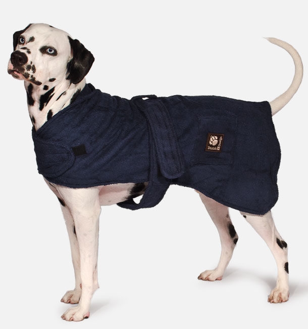 DD Dog Bath Robe, Navy 70 cm