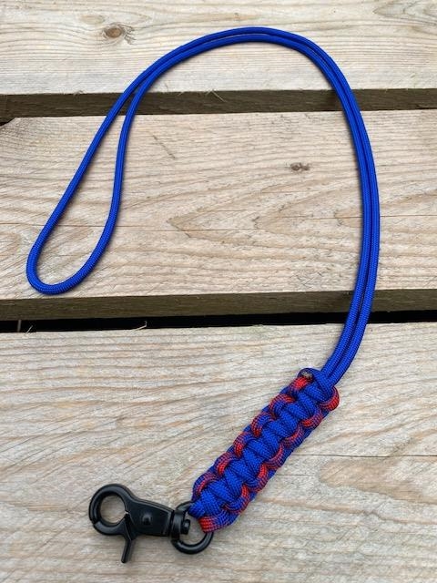 Fløjtesnor, Cobra flettet Electric Blue / Imperial Red-Electric Blue