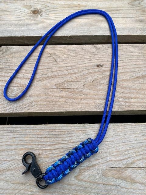 Fløjtesnor, Cobra flettet Eletric Blue/Navy Camo