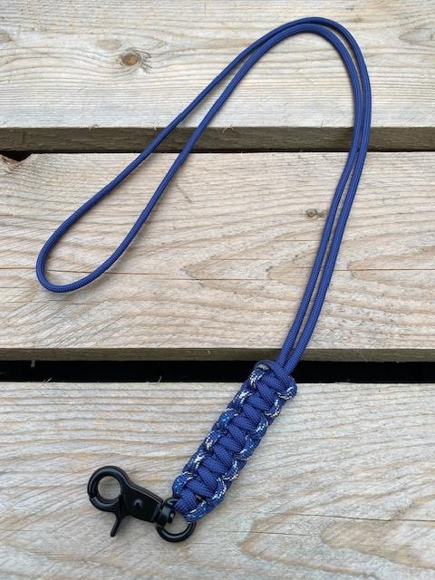 Fløjtesnor, Cobra flettet Marine Blue/Tartan Blue