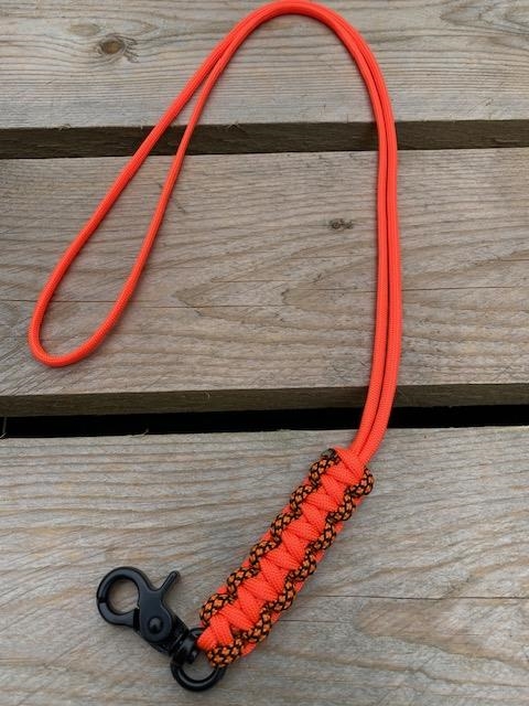 Fløjtesnor, Cobra flettet Neon Orange/Neon Orange Diamonds