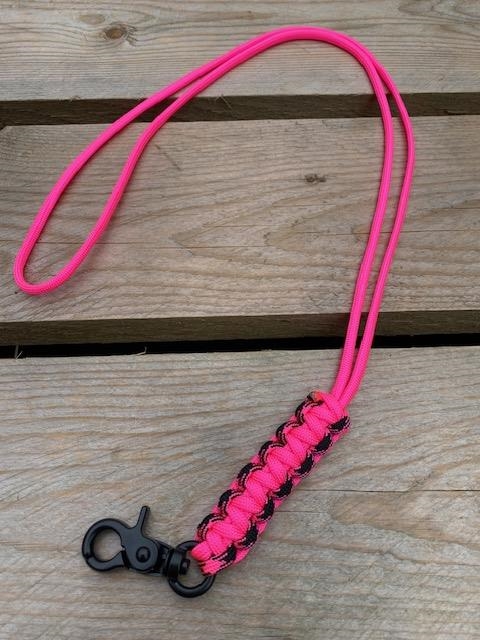 Fløjtesnor, Cobra flettet Neon Pink / Rosa Noche