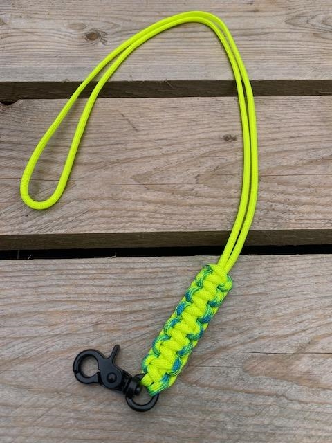 Fløjtesnor, Cobra flettet Neon Yellow / Tropical