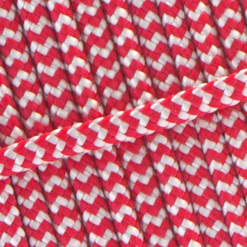 6 mm. Retrieverline 150 cm., Red & White